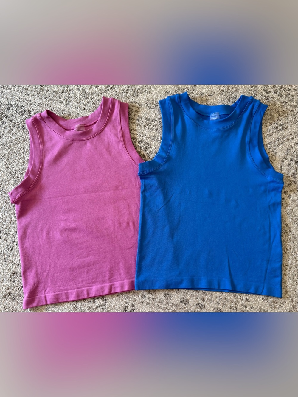 NWOT Lot of Dynamic Brand Sleeveless Athletic Tops Sz OS